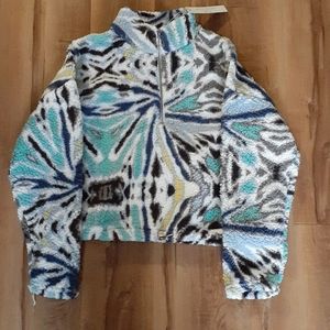 Tie Dye Styled Fleece Sweater